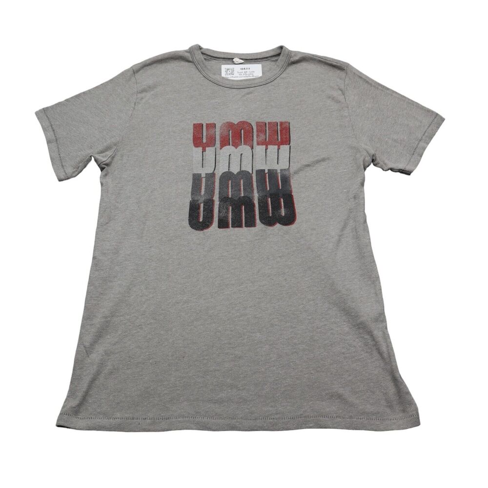 Alternative Shirt Mens M Gray Short Sleeve Crew Neck UMW Print Pullover Tee